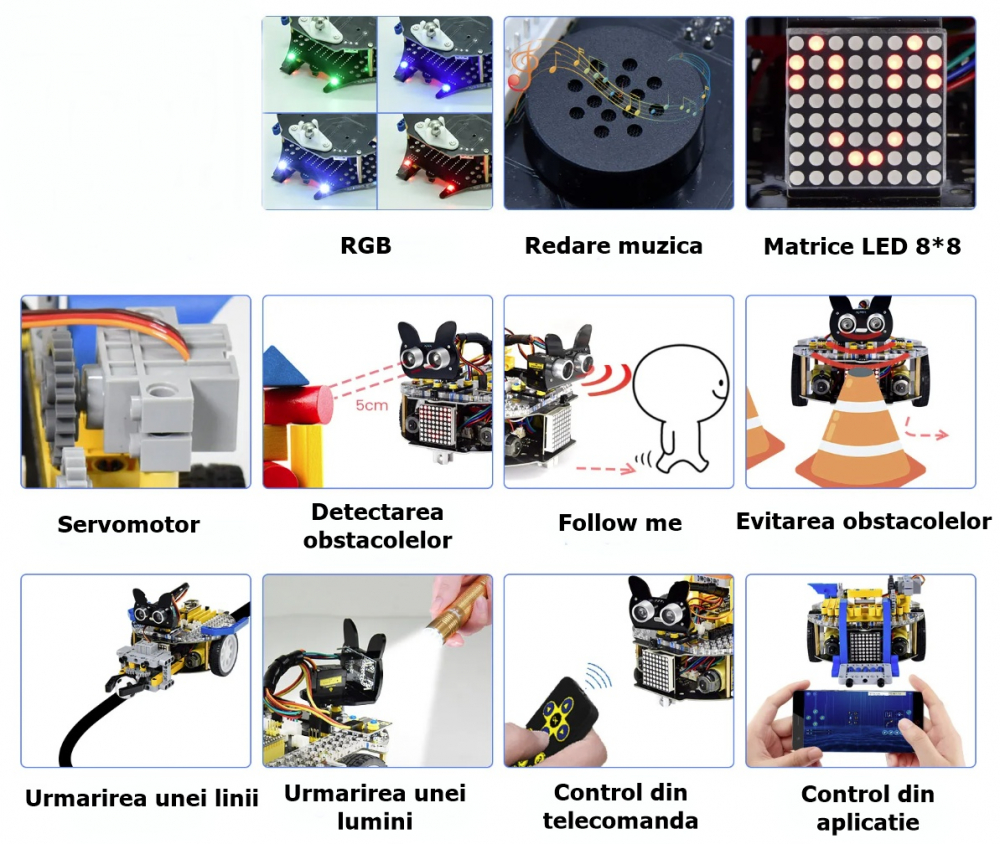 Kit robot educational Beetlebot 3 in 1 pentru Arduino si STEM, Keyestudio [3]
