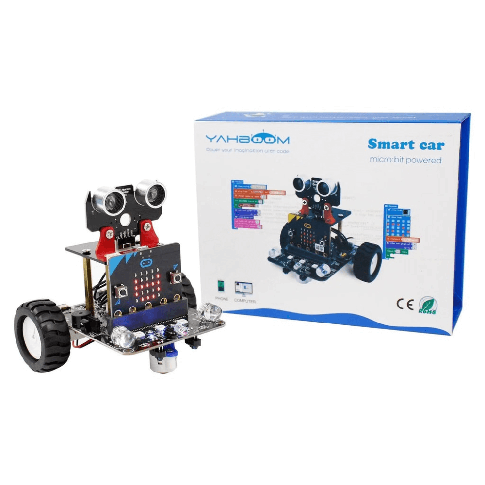 Kit robot inteligent tip masina cu IR si aplicatie pentru Micro:bit V2/V1.5, Yahboom [4]