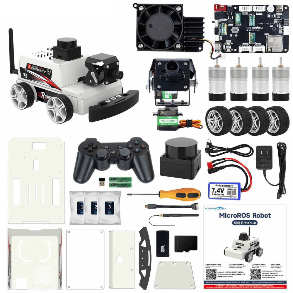 Kit robot STEM cu Lidar, MicroROS-Pi 5, compatibil Raspberry Pi 5 [3]