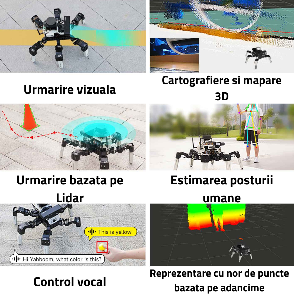 Kit robot hexapod cu Lidar MUTO RS, cu placa Raspberry Pi 5 8GB [4]