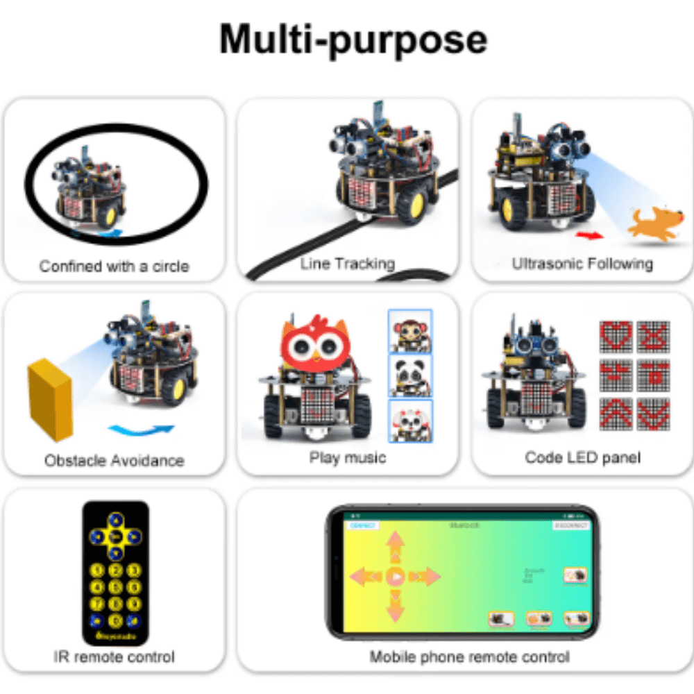 Kit robot STEM Keyestudio KS0558 Smart Little Turtle Car V3.0, 2WD [7]