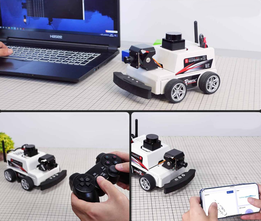 Kit robot STEM cu Lidar, MicroROS-Pi 5, compatibil Raspberry Pi 5 [4]