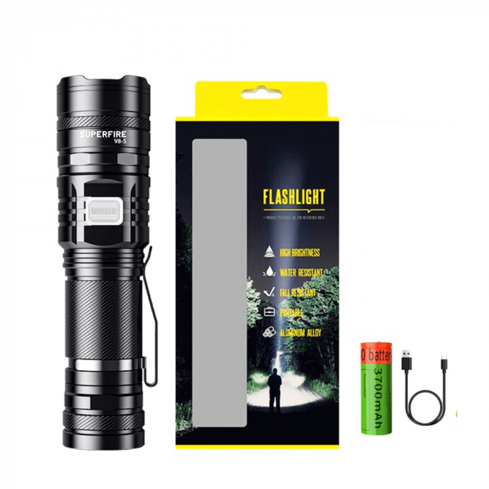 Lanterna cu focalizare telescopica, 2000 lumeni, Superfire V8-S [2]