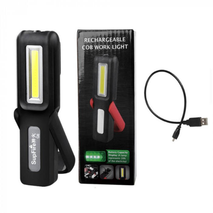 Lanterna cu suport magnetic, 213 lumeni, 3W, Superfire G6 [3]
