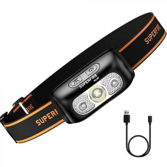 Lanterna de cap cu senzor 200 lumeni, 5W Superfire HL05-G [2]
