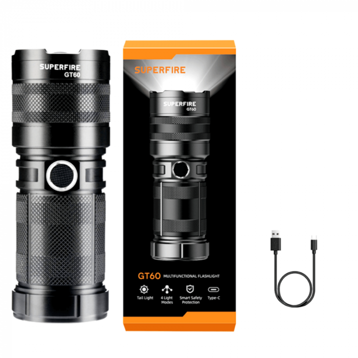 Lanterna profesionala LED 36W, 1680 lumeni, Superfire GT60 [3]