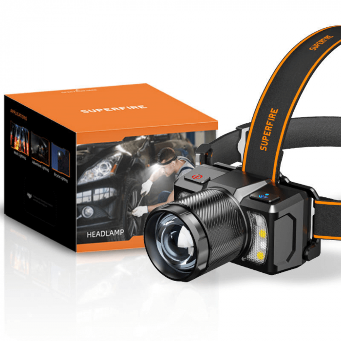 Lanterna puternica de cap, 700 lumeni, 15W, Superfire HL25 [2]