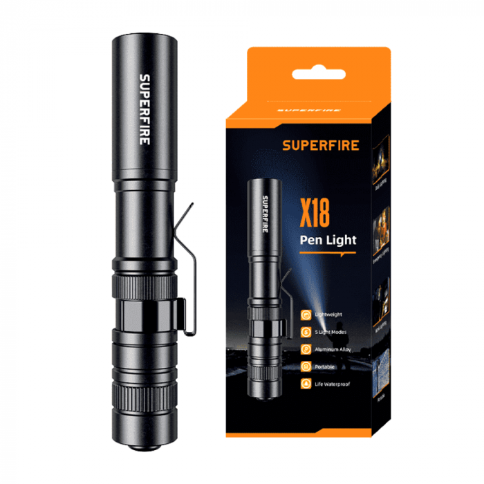 Lanterna tip stilou 5W, 55 lumeni, Superfire X18 [2]