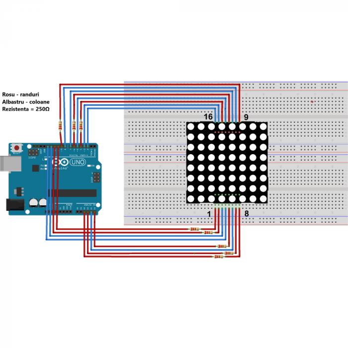 Matrice LED rosie MAX7219, 8 x 8, 3.75mm, catod comun [4]