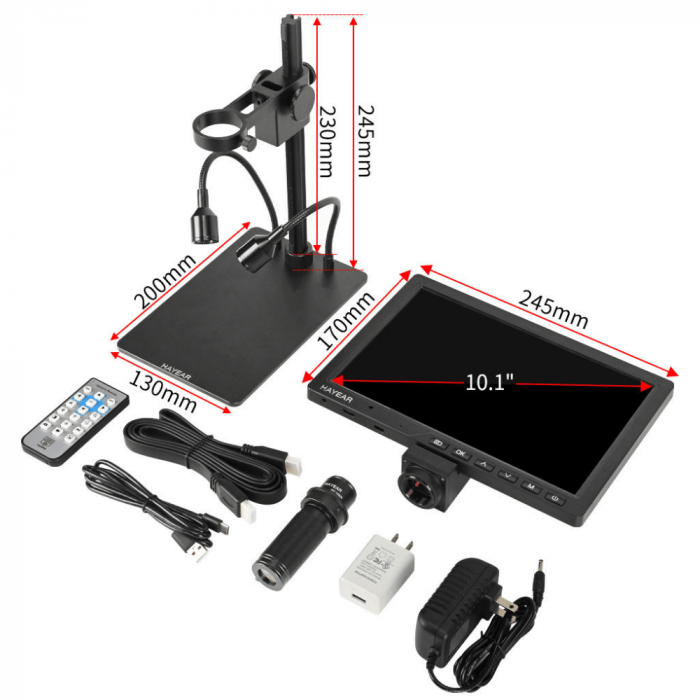 Microscop digital electronic 10.1", cu magnificare 150X si port HDMI, Hayear HY-1090 [4]
