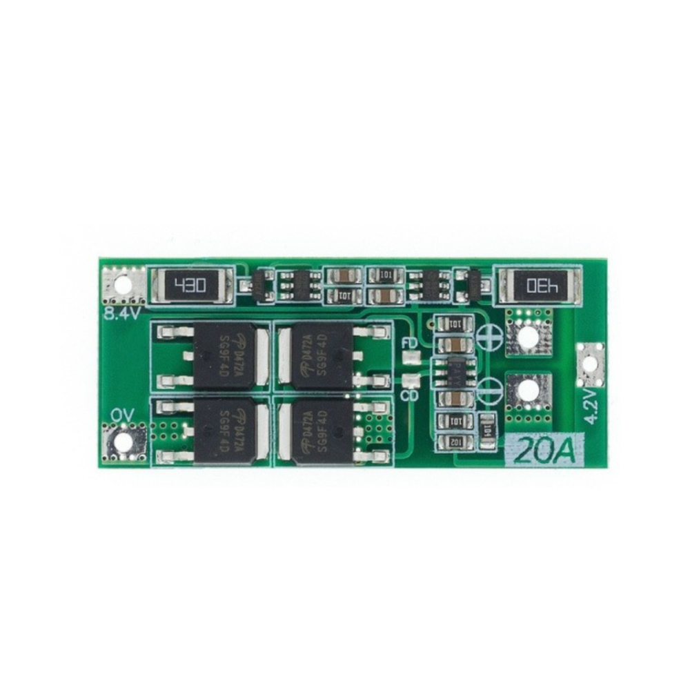 Modul BMS pentru acumulatori li-ion, 2S, 8.4V, 20A, cu balansare [2]