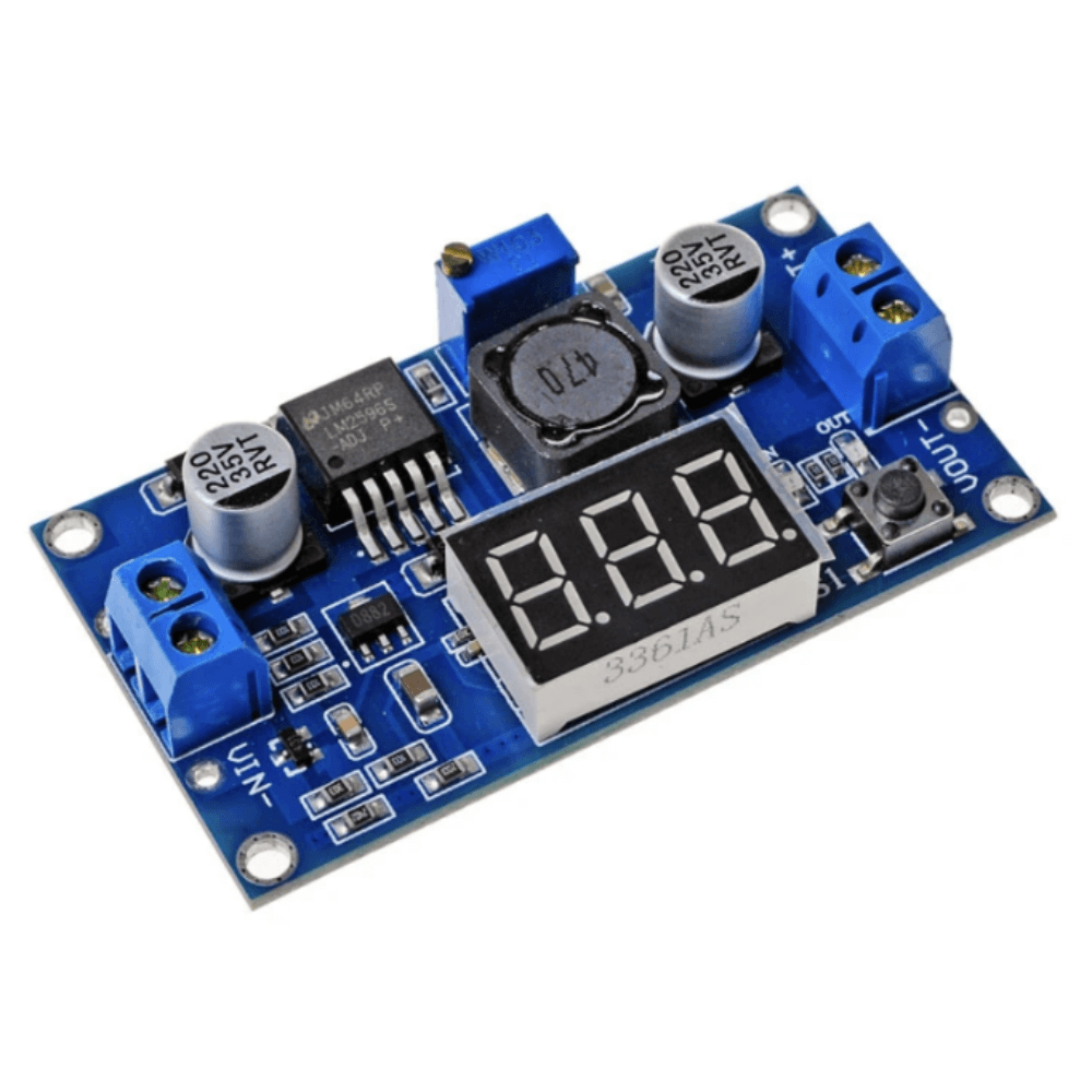 Modul coborator de tensiune reglabil 1.25V - 37V cu display, LM2596