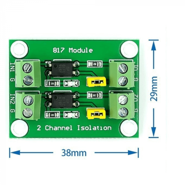 Modul convertor de nivel logic cu optocuplor PC817, 2 canale [2]