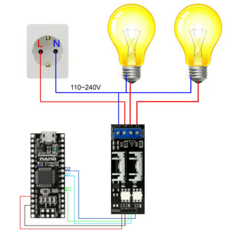 Modul dimmer cu 2 canale pentru curent alternativ [4]