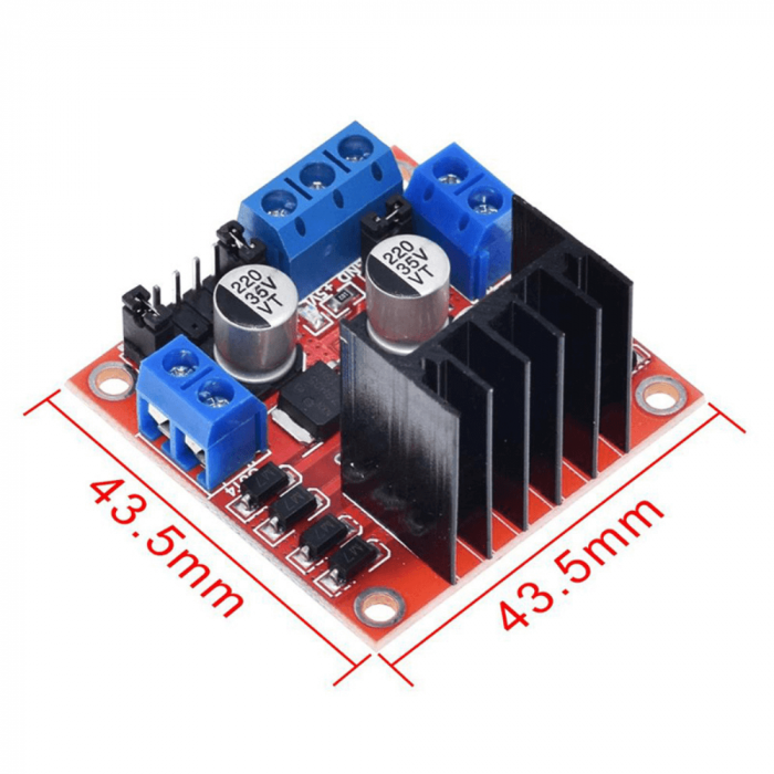 Modul driver L298N cu punte H dubla pentru motoare DC/Stepper [4]