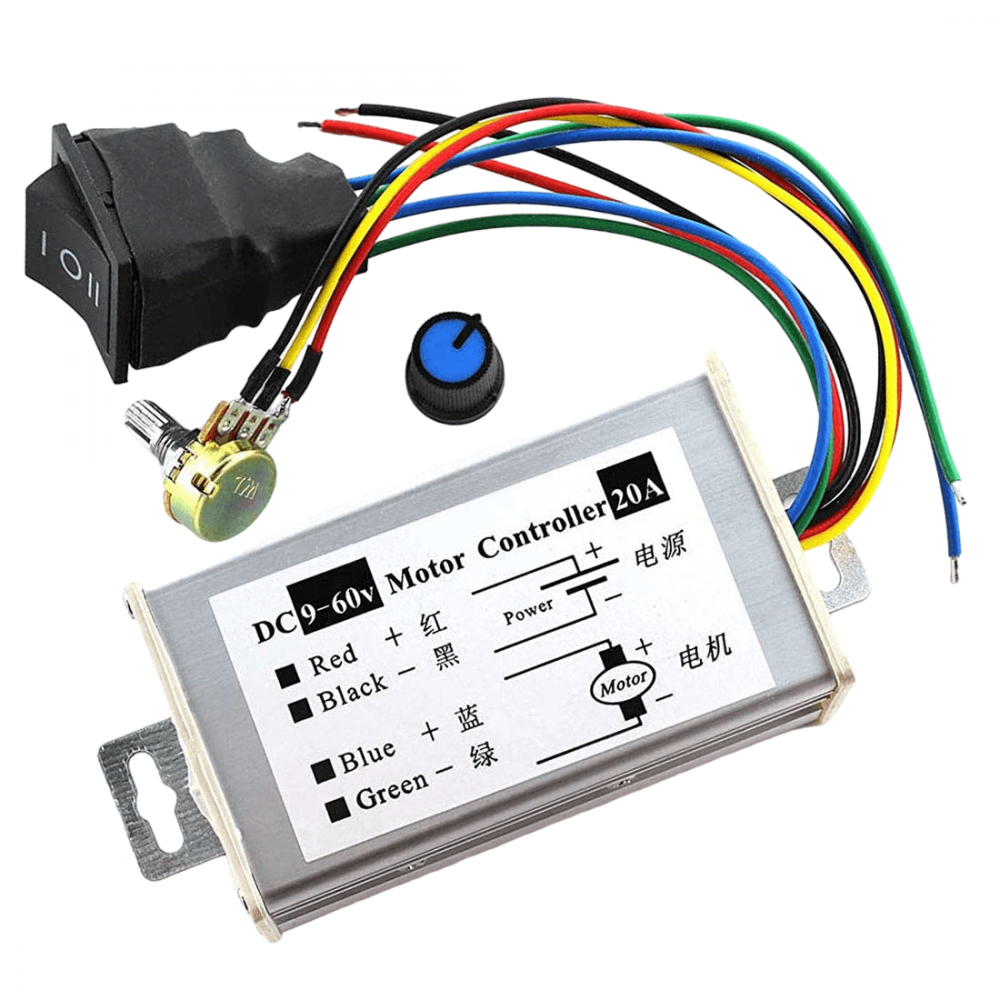 Modul driver motor, control turatie si sens, 9-60V, 20A, 1200W