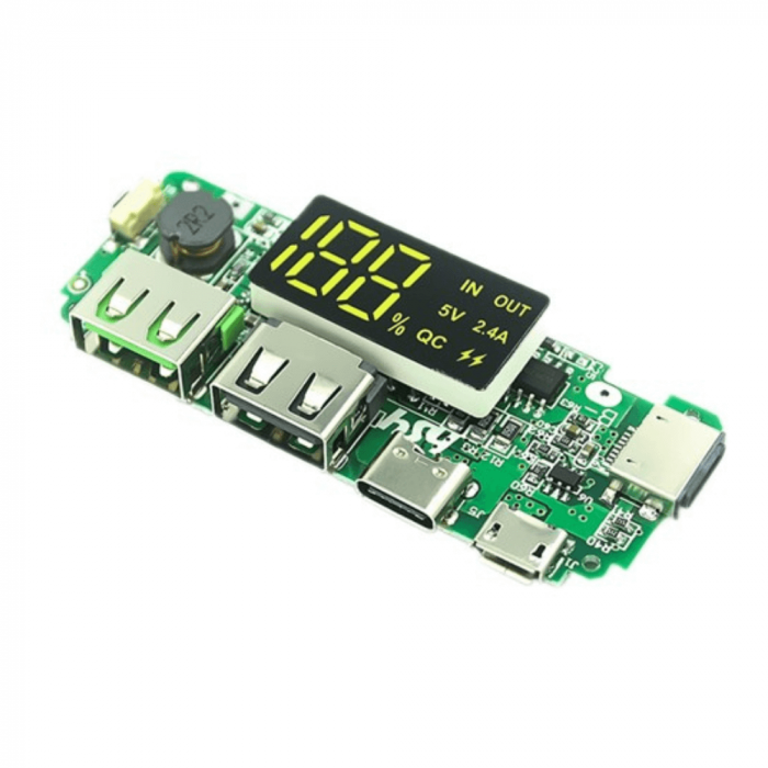 Modul cu porturi USB pentru incarcare acumulatori Litiu, 5V/2A [3]