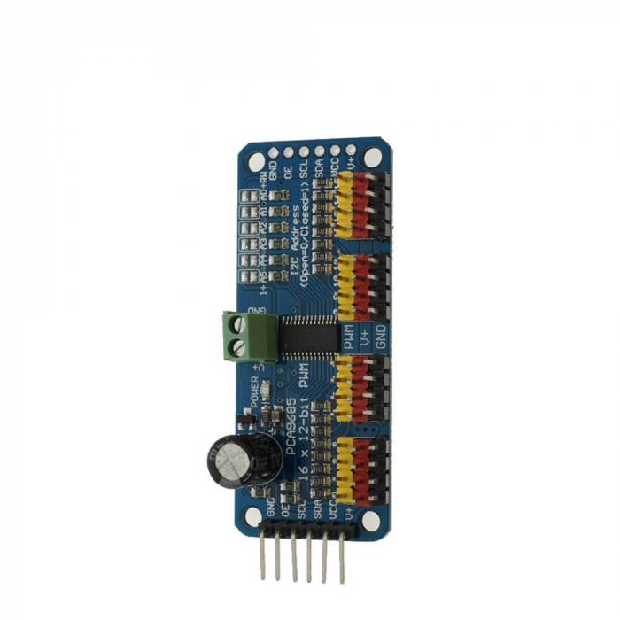 Modul I2C PCA9685 cu 16 canale pentru controlul servomotoarelor [2]