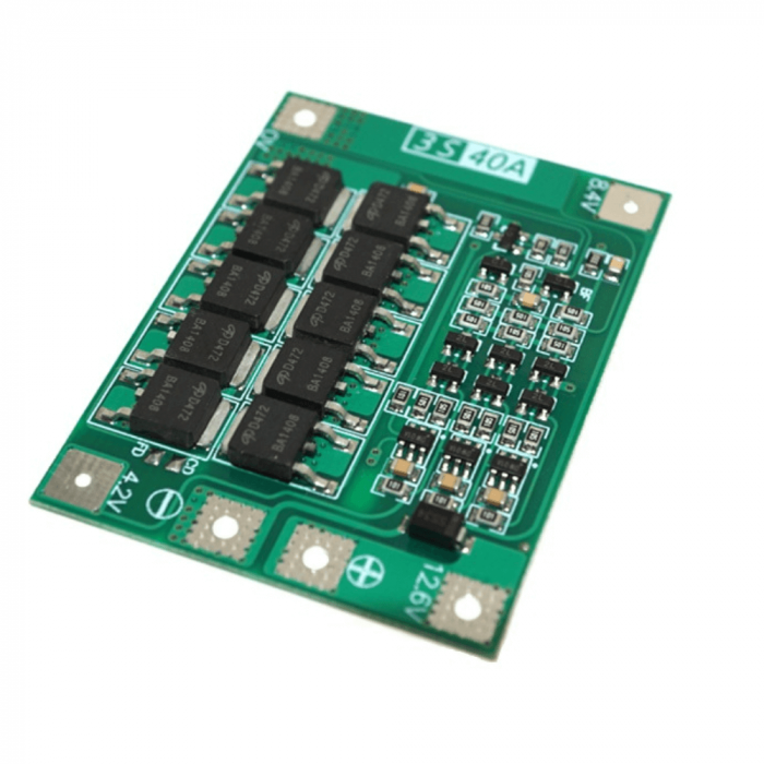 Modul BMS pentru acumulatori de Litiu, 3S, 12.6V, 40A [2]