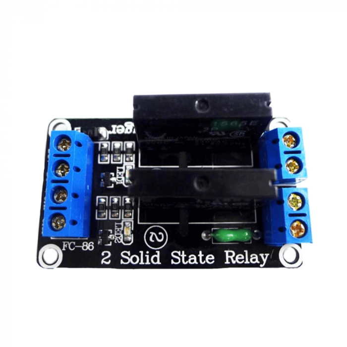 Modul releu SSR 5V cu 2 canale tensiune comanda high/low level [2]