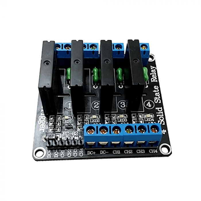 Modul releu SSR 5V cu 4 canale tensiune comanda high/low level [2]