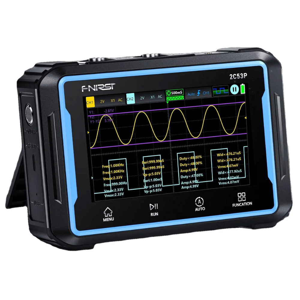 Osciloscop digital cu generator de semnal si multimetru 3 in 1, Fnirsi 2C53P