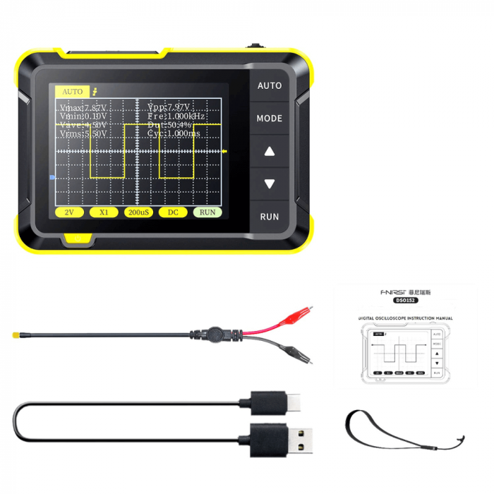 Osciloscop digital portabil Fnirsi DSO152, 1 canal, 2.5MS/s, 200kHz [2]