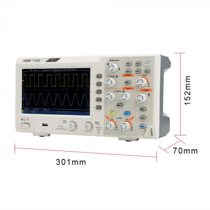 Osciloscop digital cu 2 canale 100MHz 1GSa/s Victor 1100S [3]
