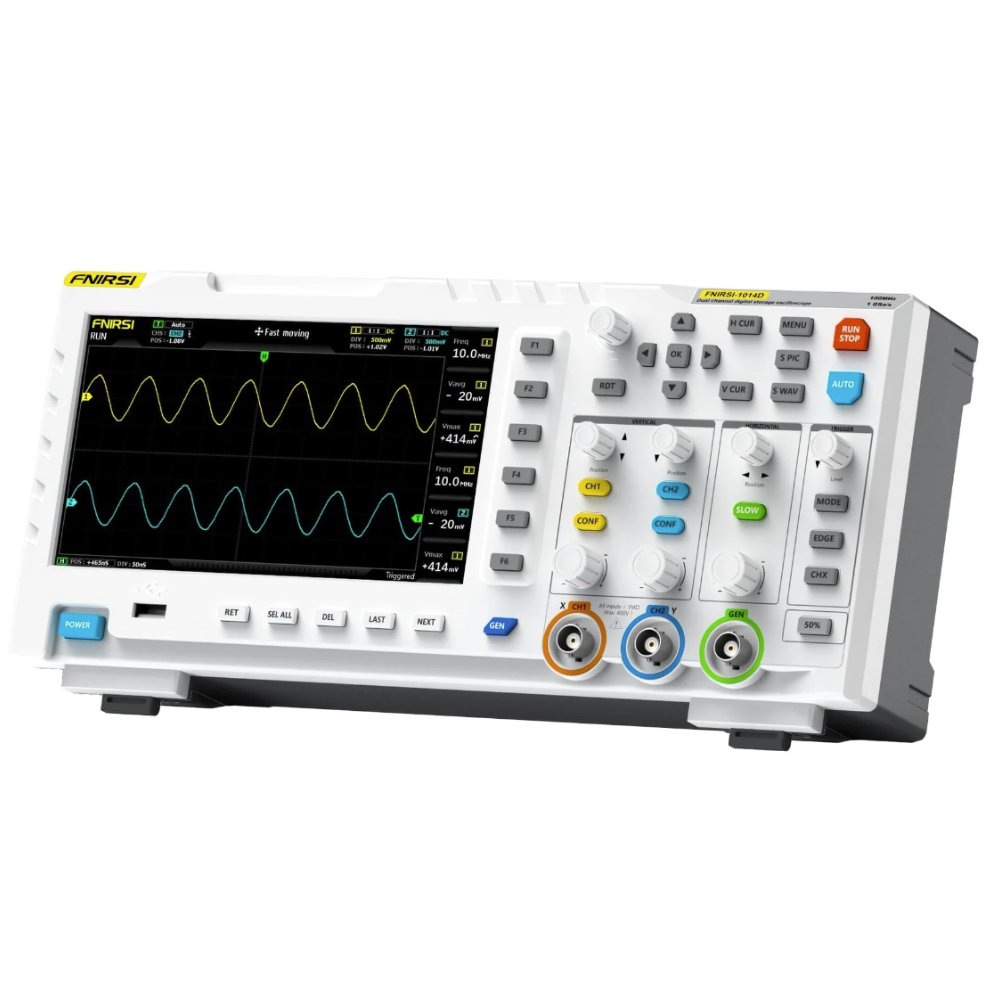 Osciloscop digital 2 in 1, 100 MHz, 1GS/s, 2 canale, generator de semnal, FNIRSI 1014D [3]