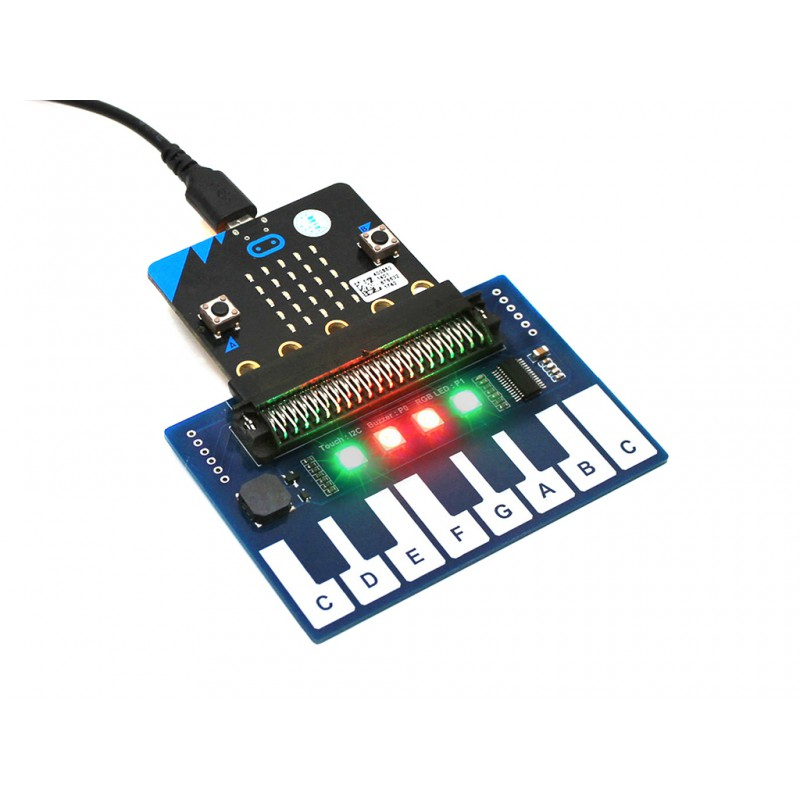 Tastatura muzicala pentru Micro:bit cu 13 taste si 4 LED-uri WS2812B RGB [3]