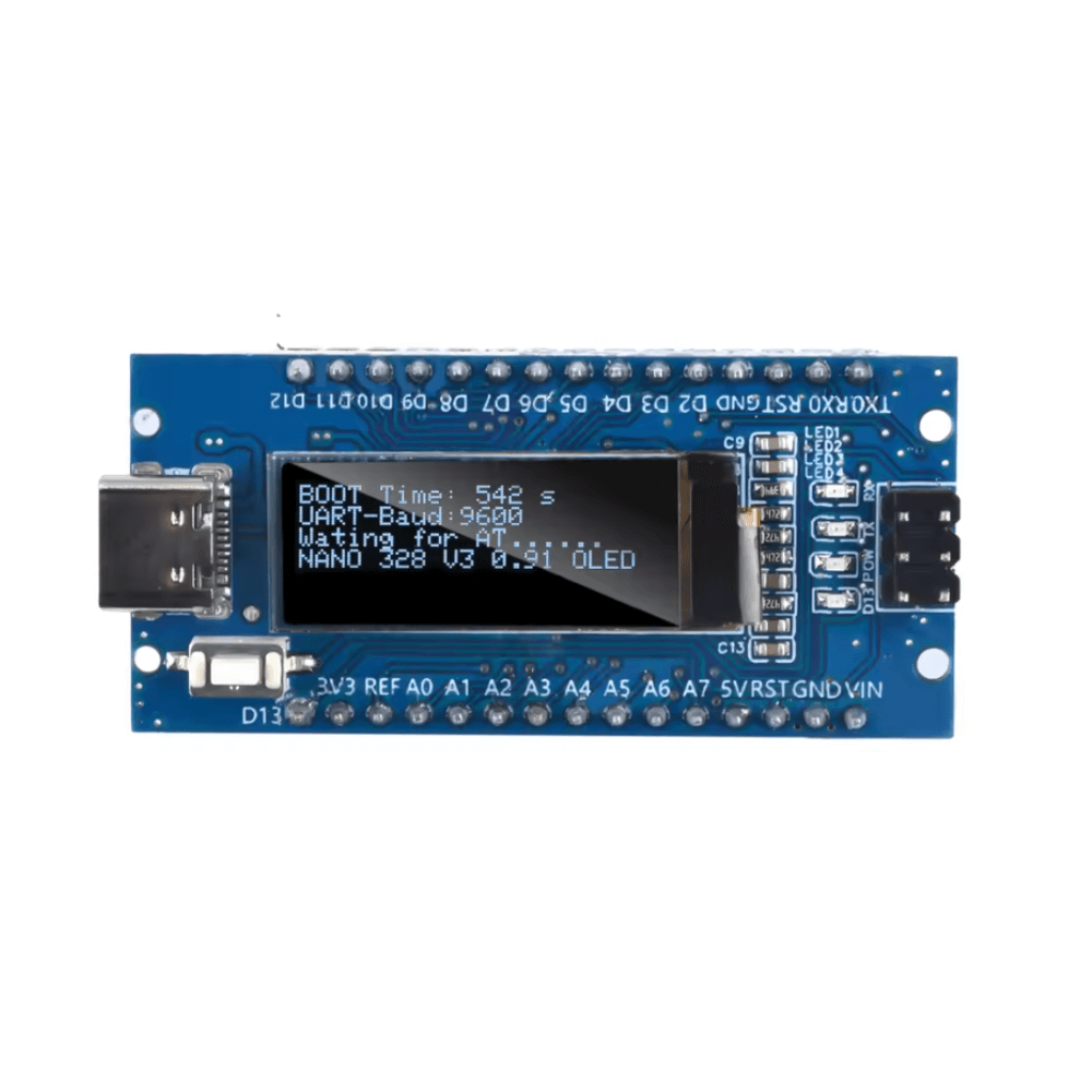 Placa de dezvoltare compatibila Arduino Nano V3.0 ATmega328P cu ecran OLED 0.91 inch [1]