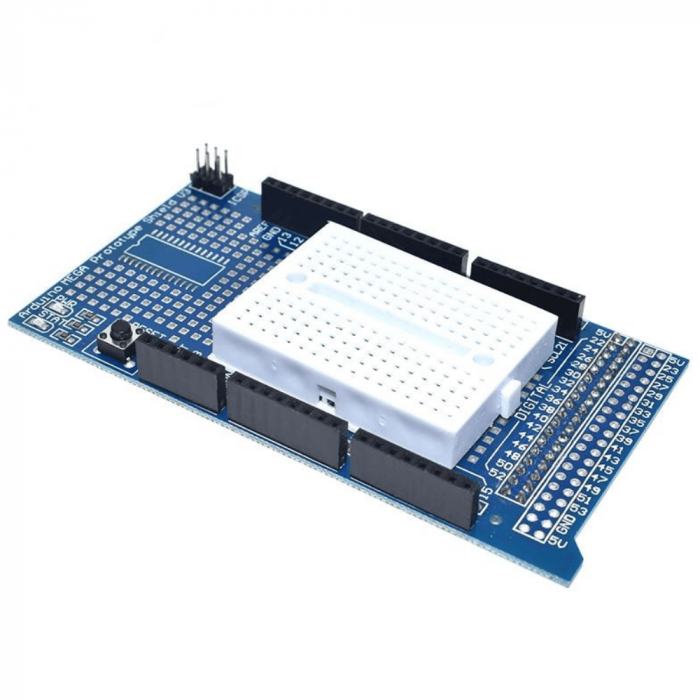 Shield cu mini breadboard pentru prototipuri, compatibil Arduino MEGA [2]
