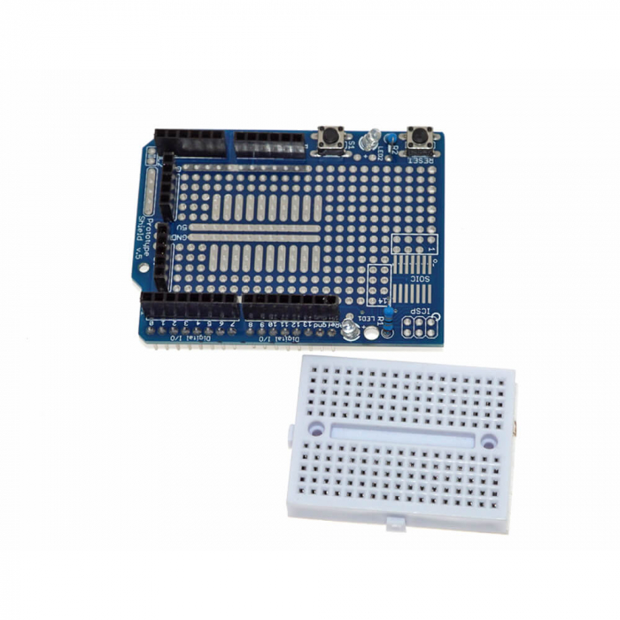 Shield cu mini breadboard pentru prototipuri, compatibil Arduino UNO R3 [2]