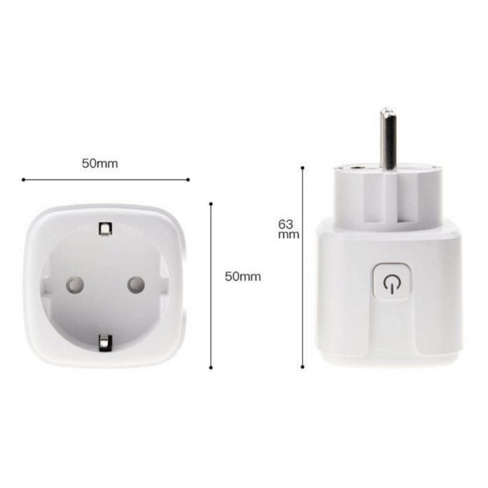 Priza Smart cu monitorizare consum, 16A, control Wireless [3]
