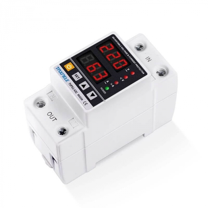 Releu de protectie la tensiune si curent 220V 63A TAXNELE TVPS1-63C [2]