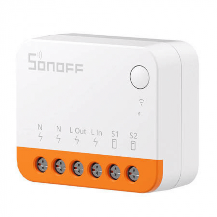 Releu inteligent cu 1 canal, Wifi 2.4GHz, 10A, Sonoff MINIR4