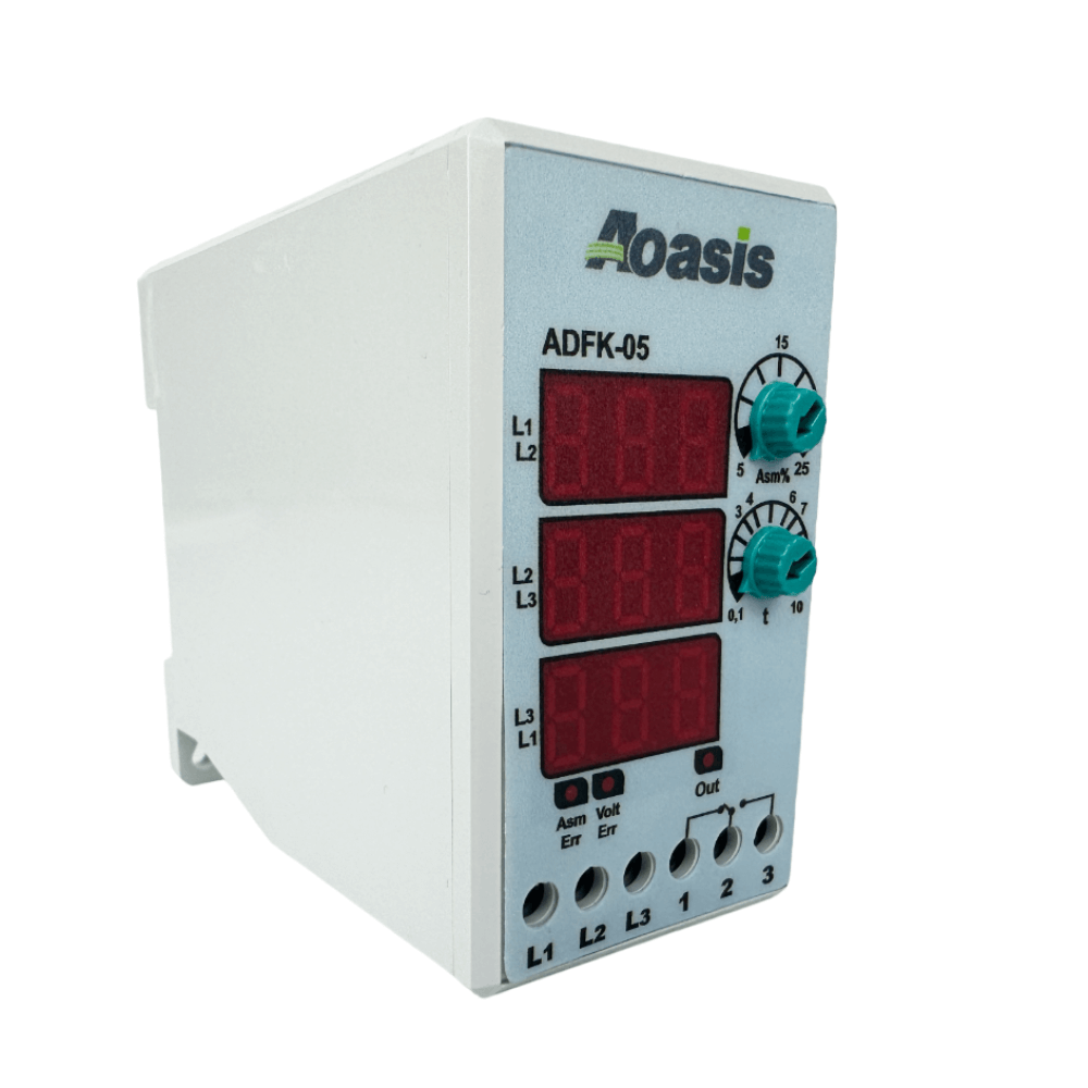 Releu trifazat de protectie la tensiune cu senzor de secventa faza integrat, 180-460V AC, ADFK-05 [3]