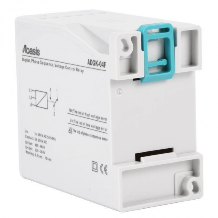 Releu trifazic de protectie la tensiune cu senzor de secventa faza integrat, 230-460V AC, ADGK-04F [2]