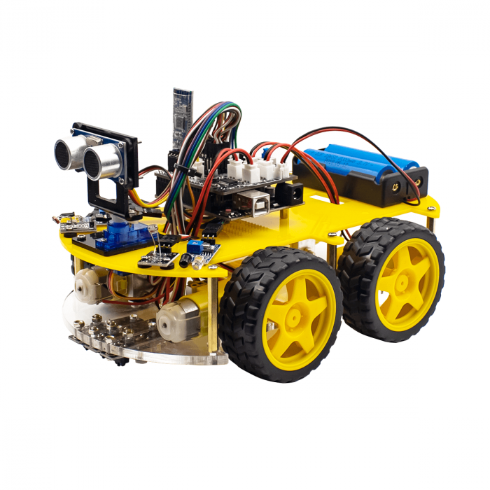 Kit Arduino de masina 4WD cu senzor ultrasonic HC-SR04 [2]