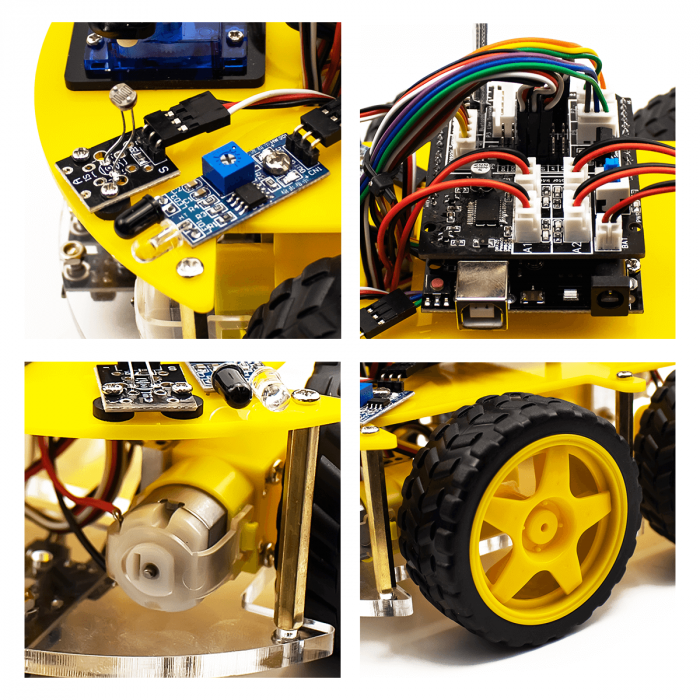 Kit de masina 4WD cu senzor ultrasonic HC-SR04, Bitmi 10088 [6]