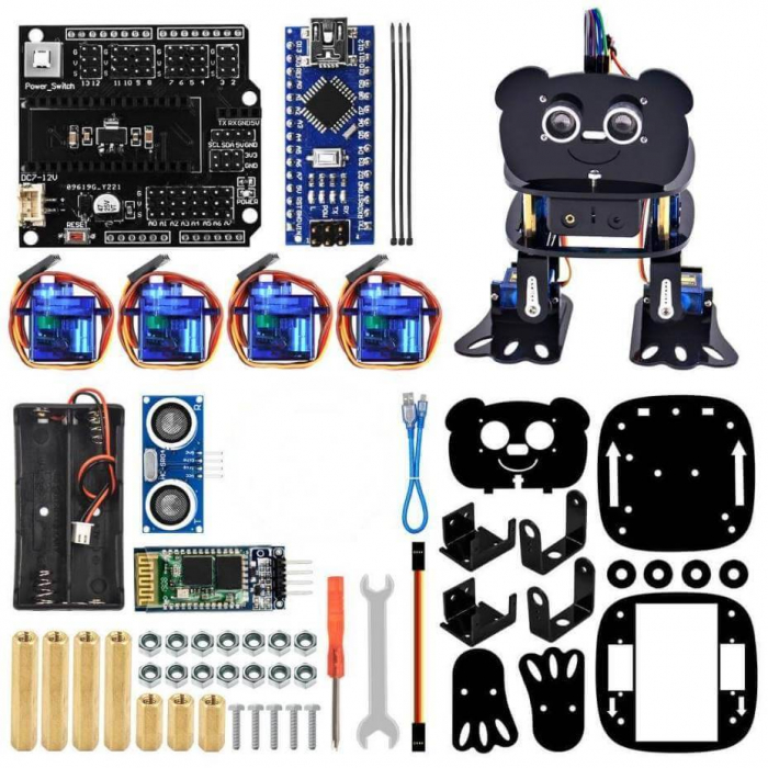 Kit De Robot Programabil Tip Mini Panda, Compatibil Arduino