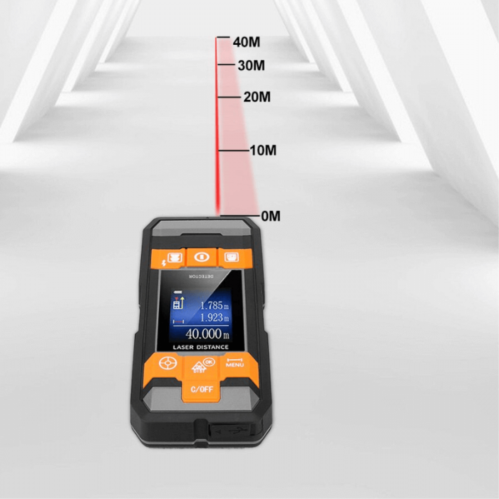 Detector de perete cu functie integrata de Nivela Laser si Telemetru GVDA GD210DG [6]