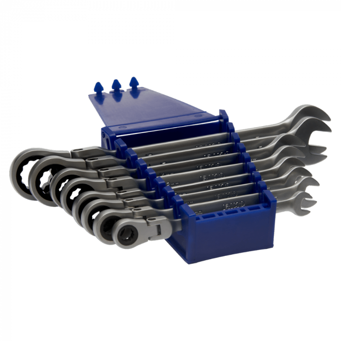 Set 8 chei combinate cu clichet si cap flexibil, 8 - 19 mm, Irimo 19-8-H [4]