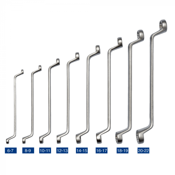 Set 8 chei duble inelare cu cot, 6 - 22mm, Irimo 15-8-H [2]