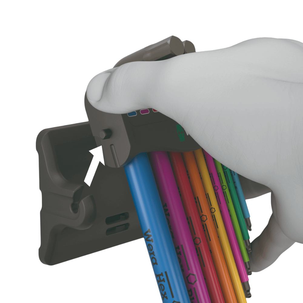 Set chei imbus hexagonale, 950/9 Hex-Plus Multicolour BlackLaser, 9 piese, Wera 05133165001 [2]
