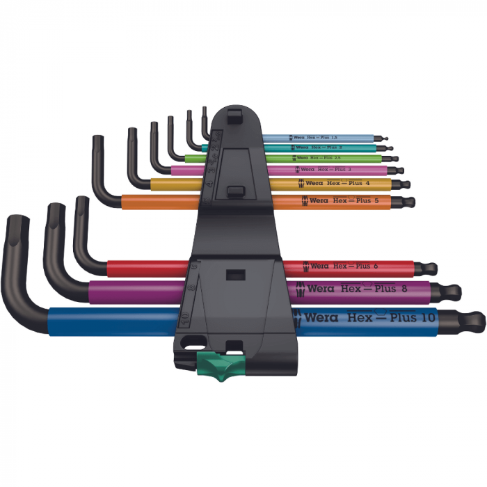 Set chei imbus hexagonale Wera, 950/9 Hex-Plus Multicolour BlackLaser, 05022089001 [2]