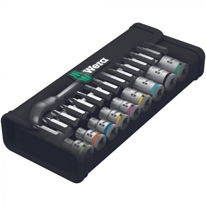 Set 8100 SA 8 Zyklop cu cheie, tubulare si biti, 28 piese, Wera 05004018001 [2]