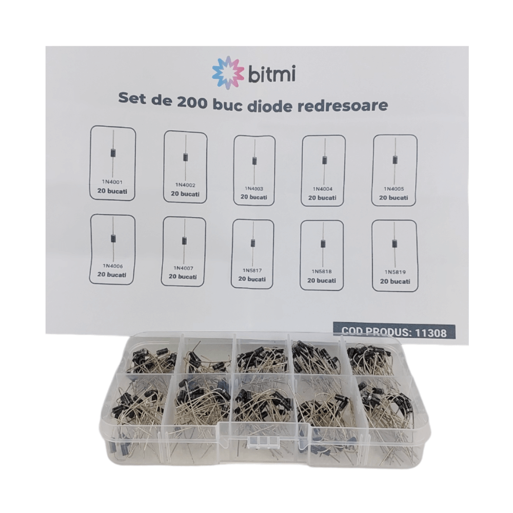 Set de 200 buc diode redresoare, Bitmi 11308