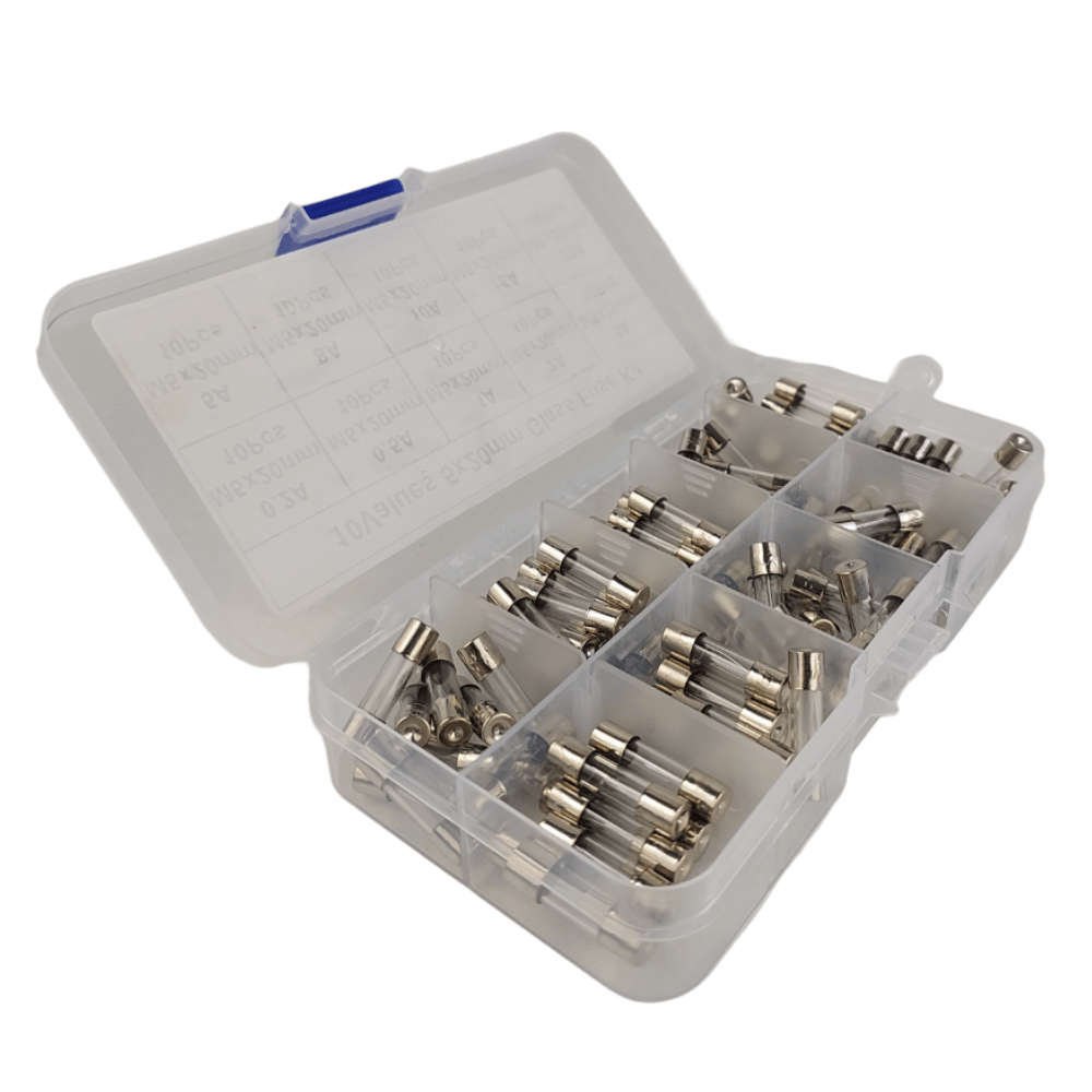 Set de 100 buc sigurante fuzibile din sticla 0.2-20A, 250V, Bitmi 11302 [2]
