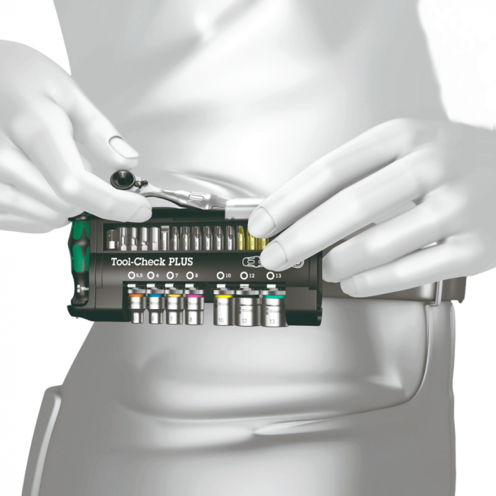 Set unelte Kraftform Kompakt Zyklop Mini 2 cu tubulare si biti, 27 piese, Wera 05135918001 [7]